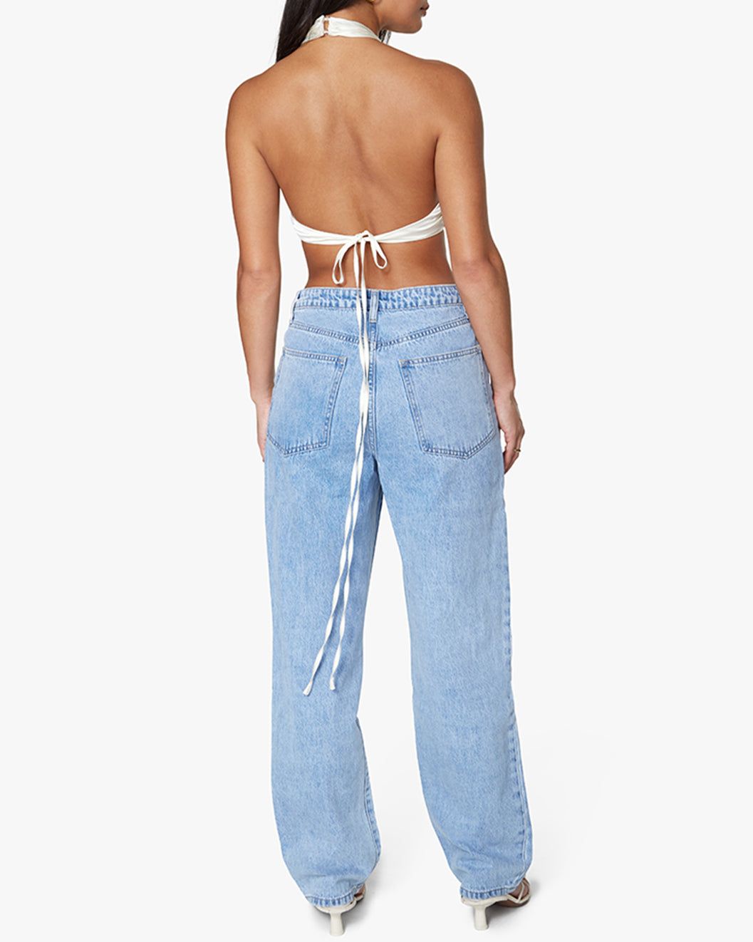 High Neck Stretch Charmeuse Halter Top sold by WeWoreWhat product image thumbnail 7