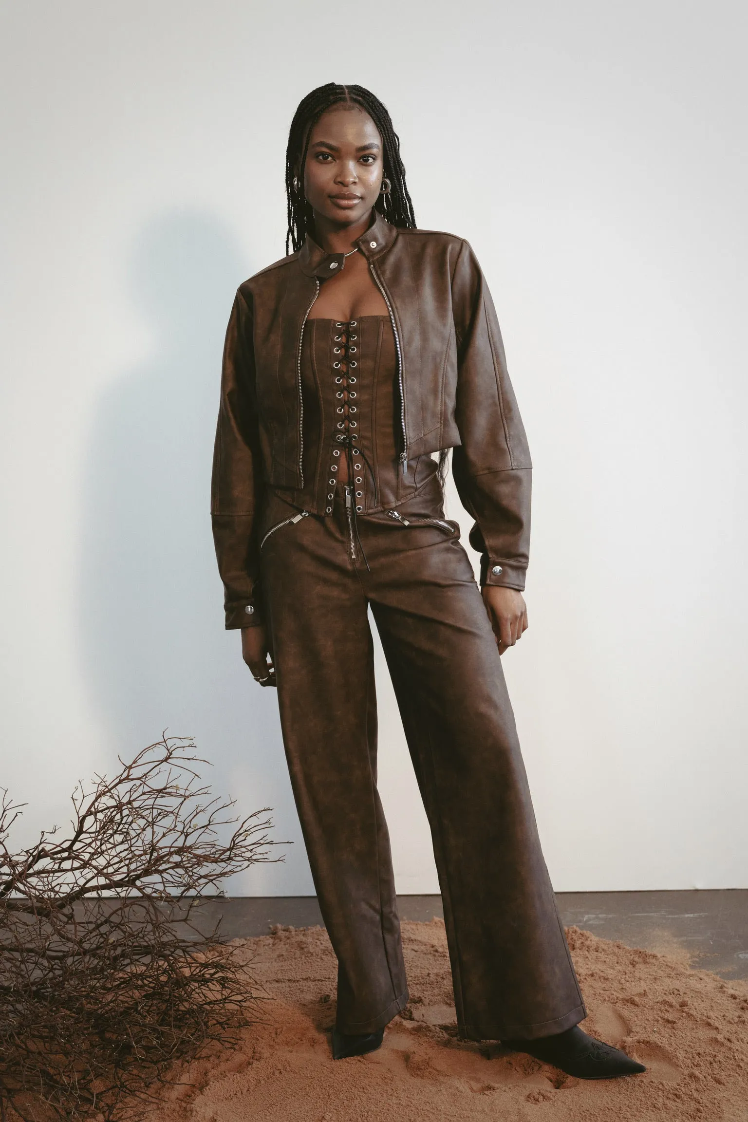 Cropped Moto Jacket sold by WeWoreWhat product image thumbnail 3