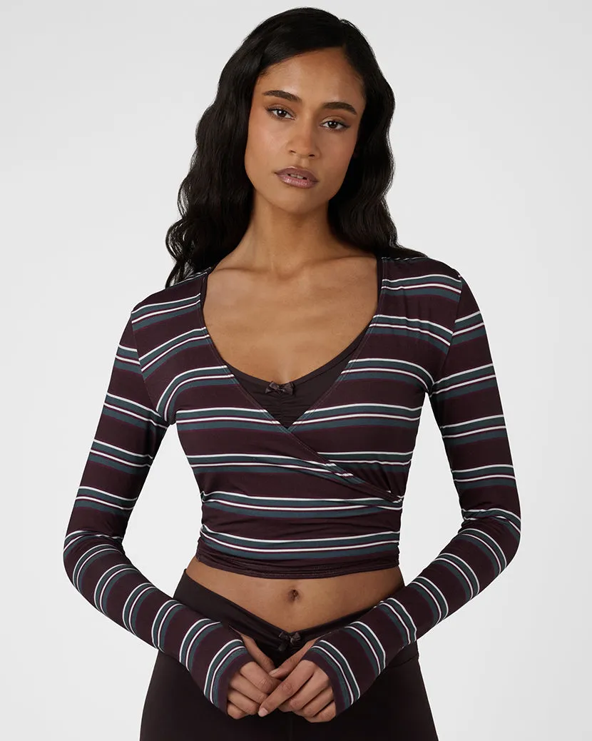 Long Sleeve Wrap Top sold by WeWoreWhat product image thumbnail 2