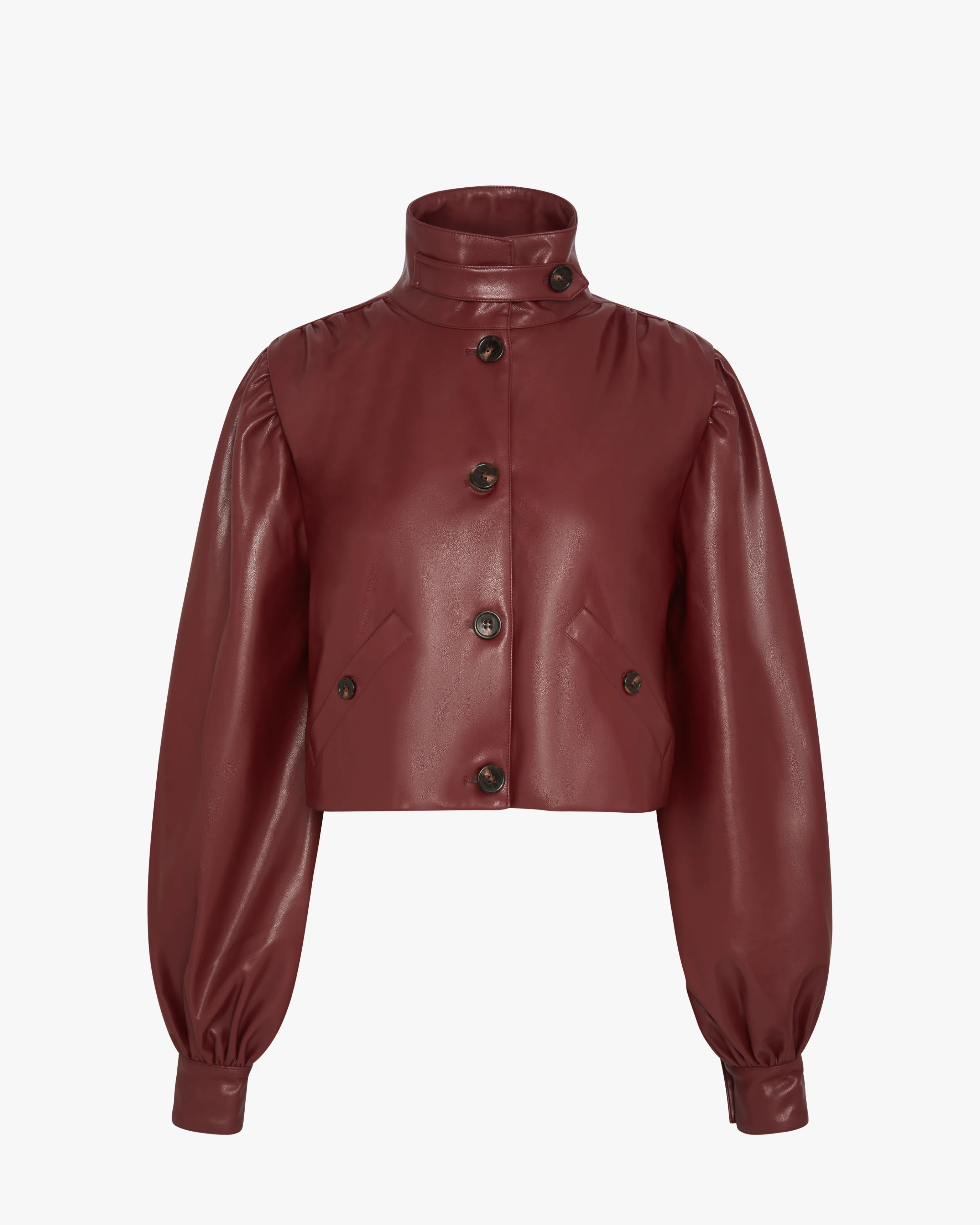 Balloon Sleeve Stand Collar Jacket sold by WeWoreWhat