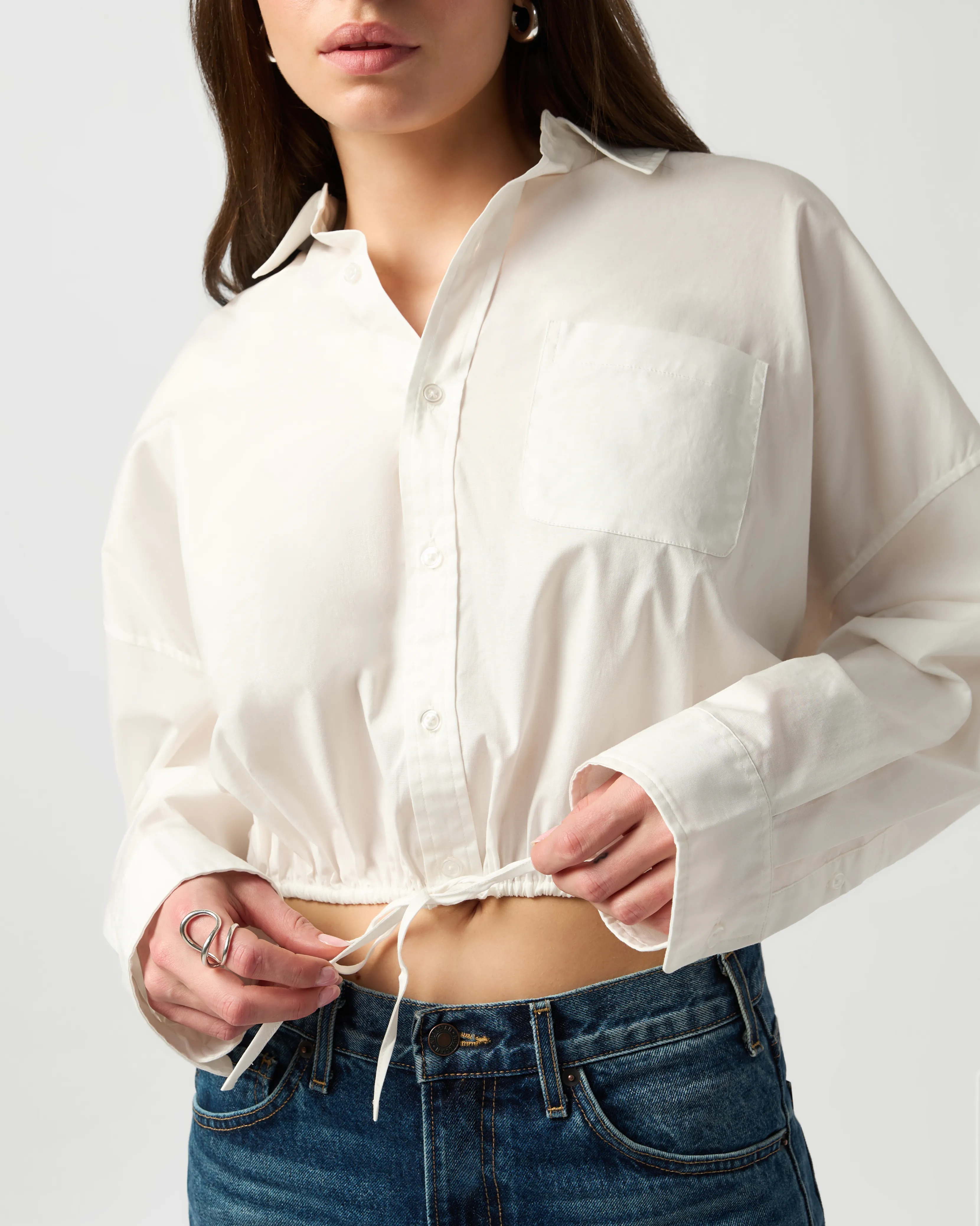 Bubble Button Up Poplin Shirt sold by WeWoreWhat product image thumbnail 5