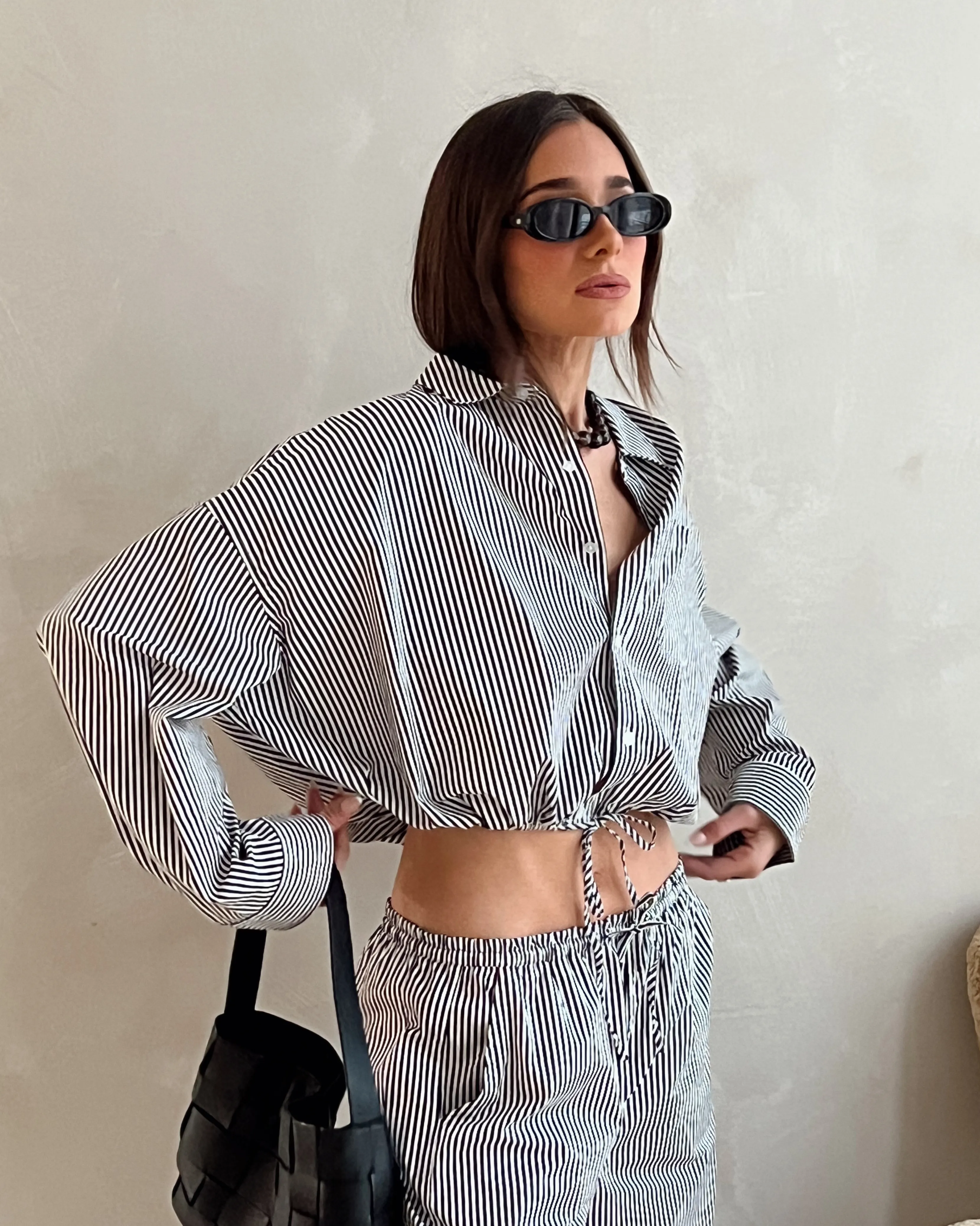 Striped Bubble Button Up Poplin Shirt sold by WeWoreWhat product image thumbnail 3