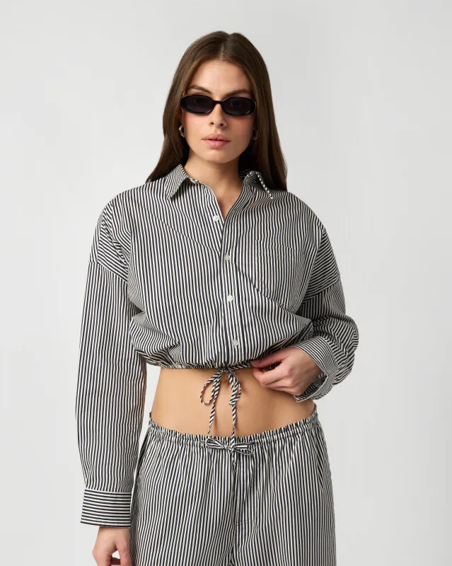 Striped Bubble Button Up Poplin Shirt made by WeWoreWhat