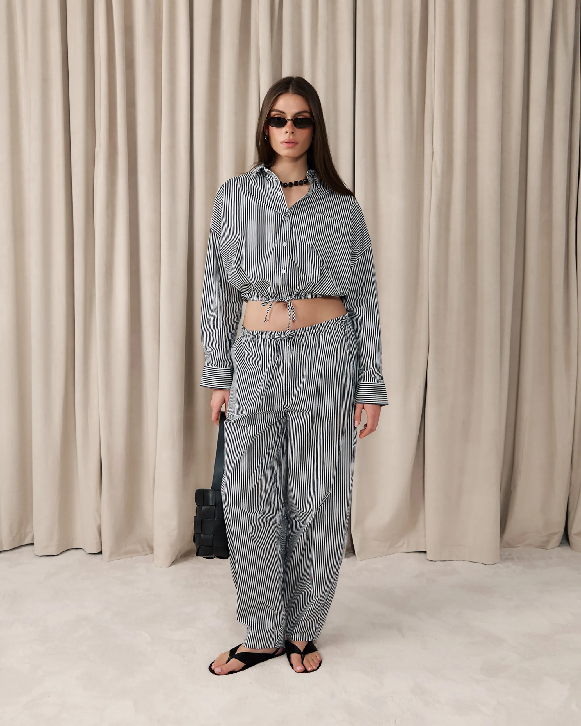 Striped Pull On Balloon Pant sold by WeWoreWhat