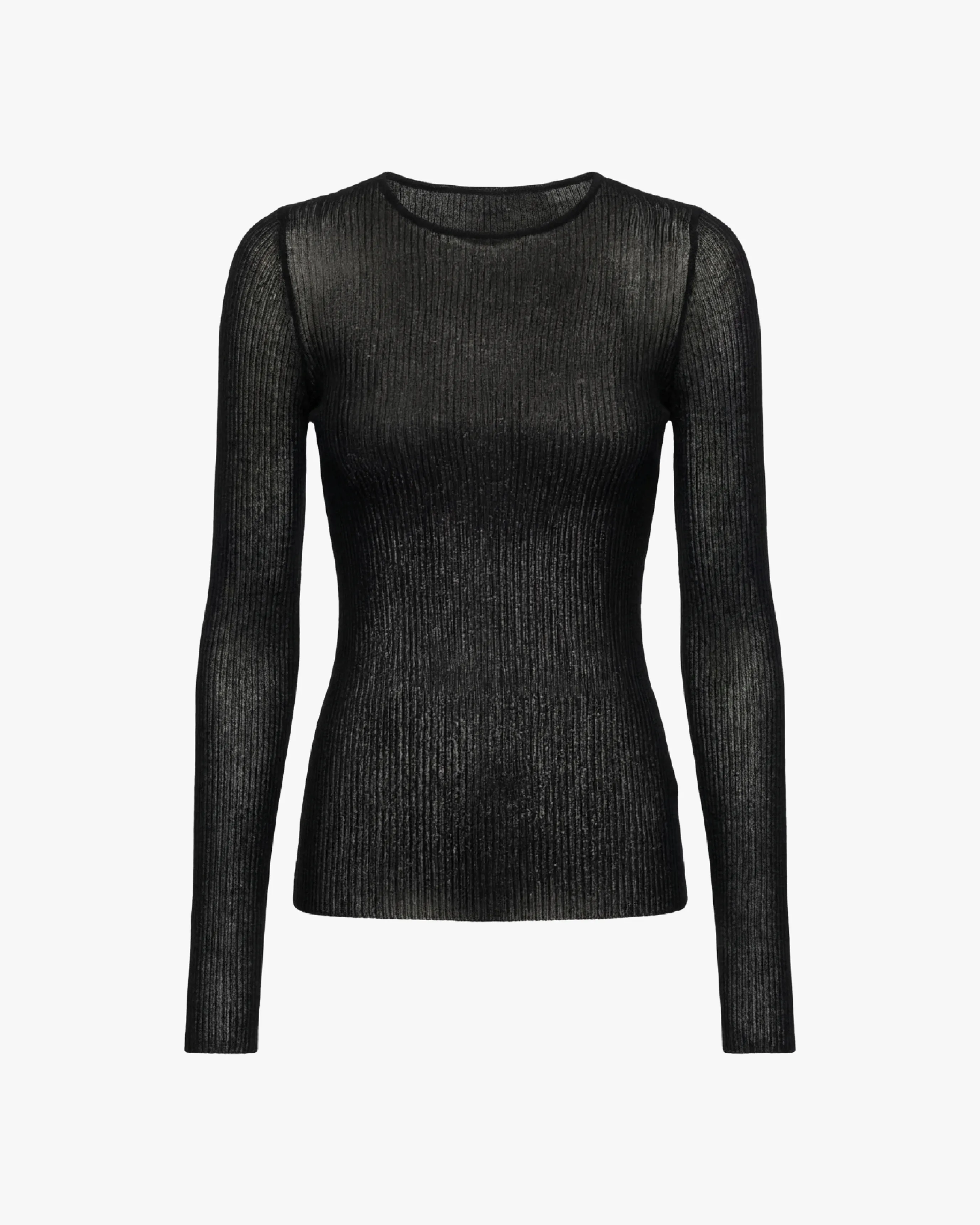 Sheer Ribbed Long Sleeve Top sold by WeWoreWhat product image thumbnail 3