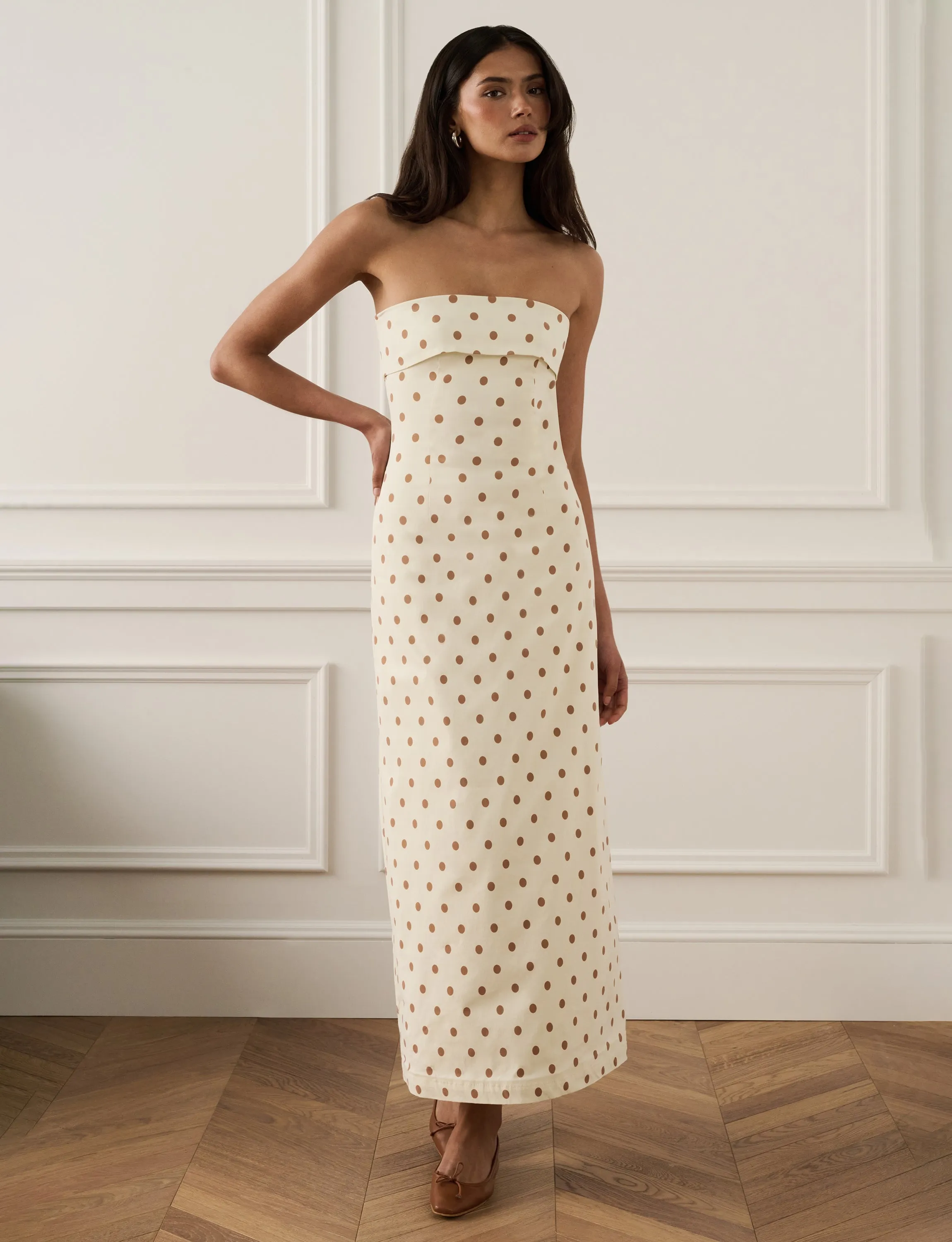Strapless Foldover Midi Dress sold by WeWoreWhat