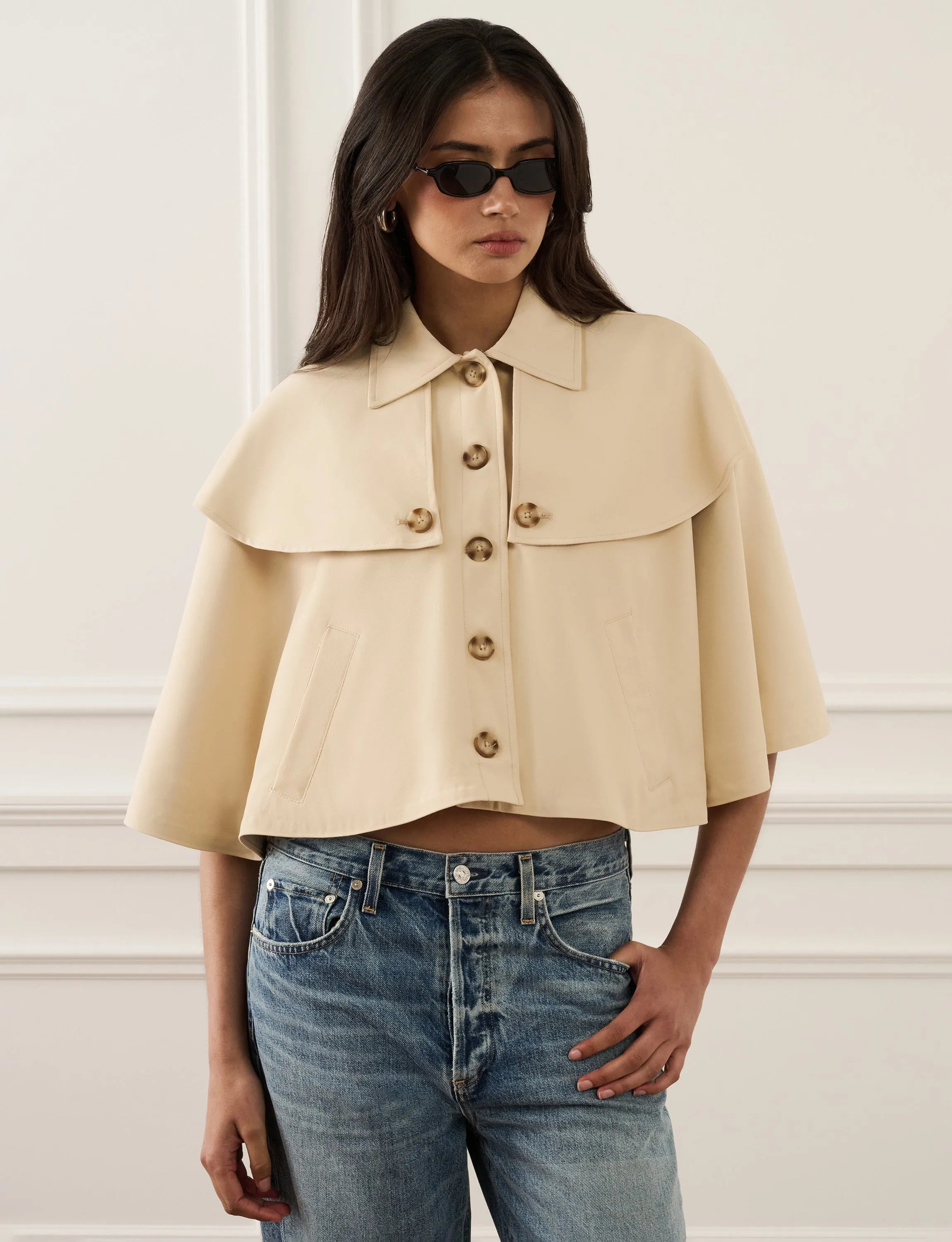 Cape Trench Jacket sold by WeWoreWhat