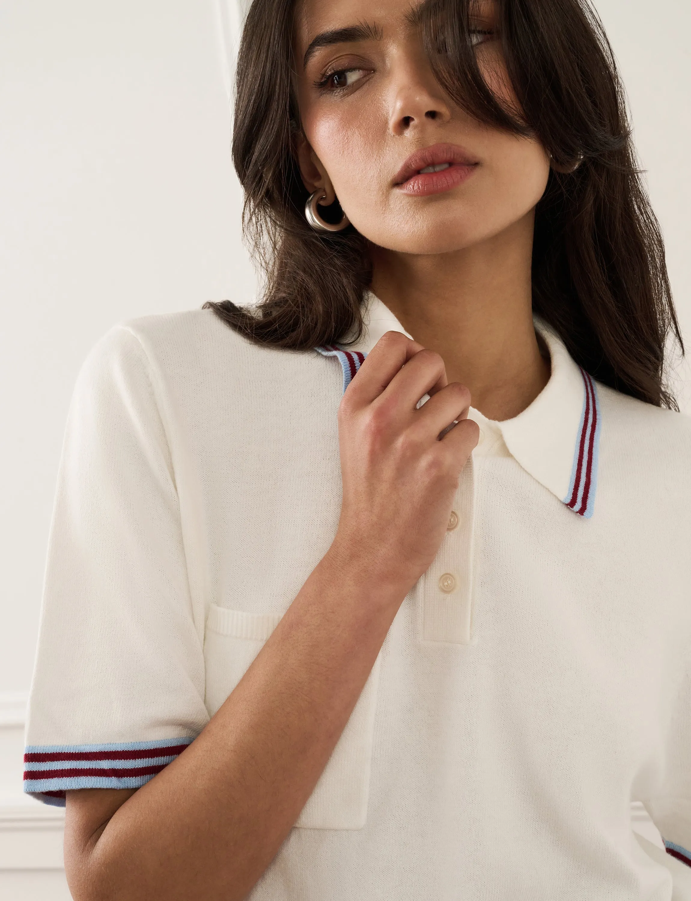 Striped Henley Polo sold by WeWoreWhat product image thumbnail 4