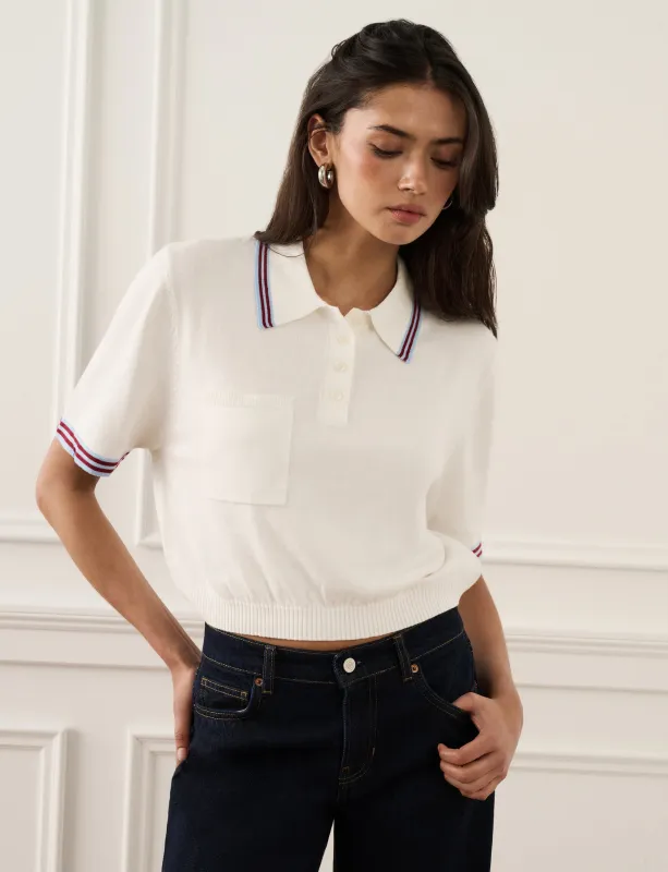 Striped Henley Polo made by WeWoreWhat