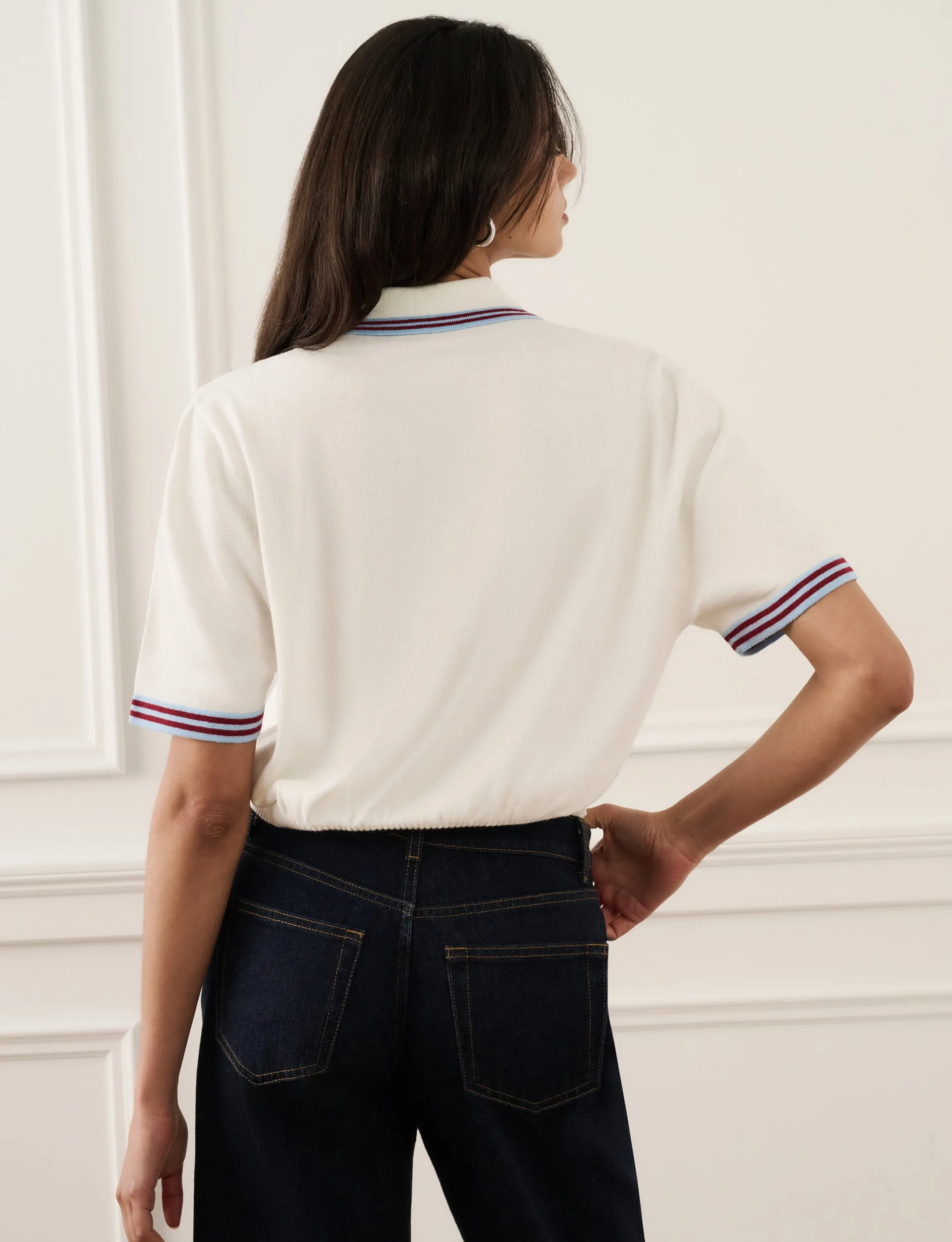 Striped Henley Polo sold by WeWoreWhat product image thumbnail 5