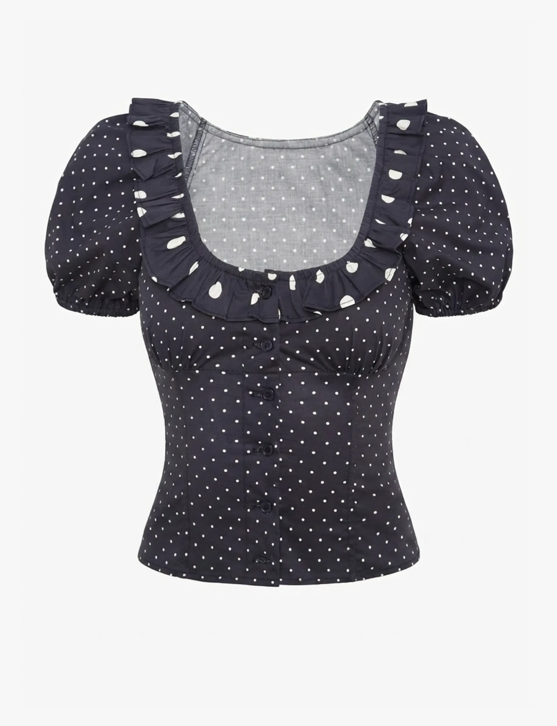 Ruffle Button Up Top sold by WeWoreWhat product image thumbnail 2