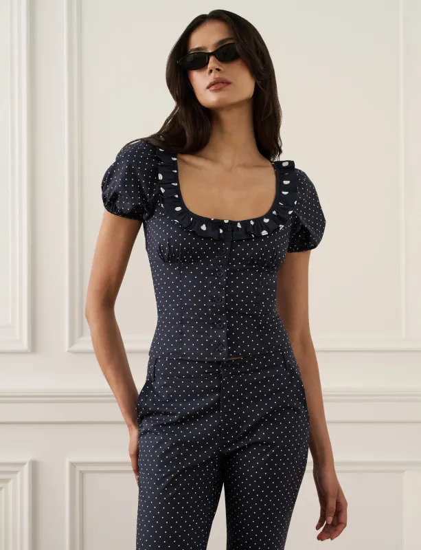 Ruffle Button Up Top made by WeWoreWhat