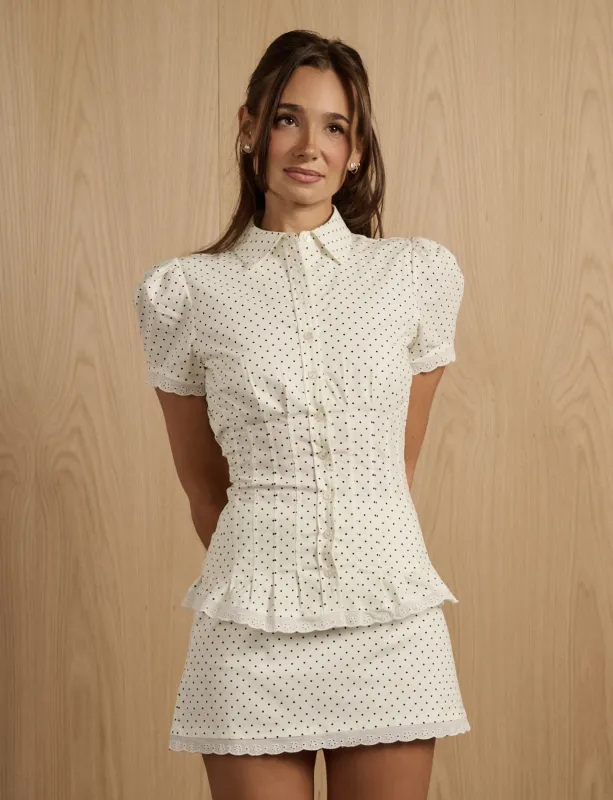 Cinched Button Up Top made by WeWoreWhat