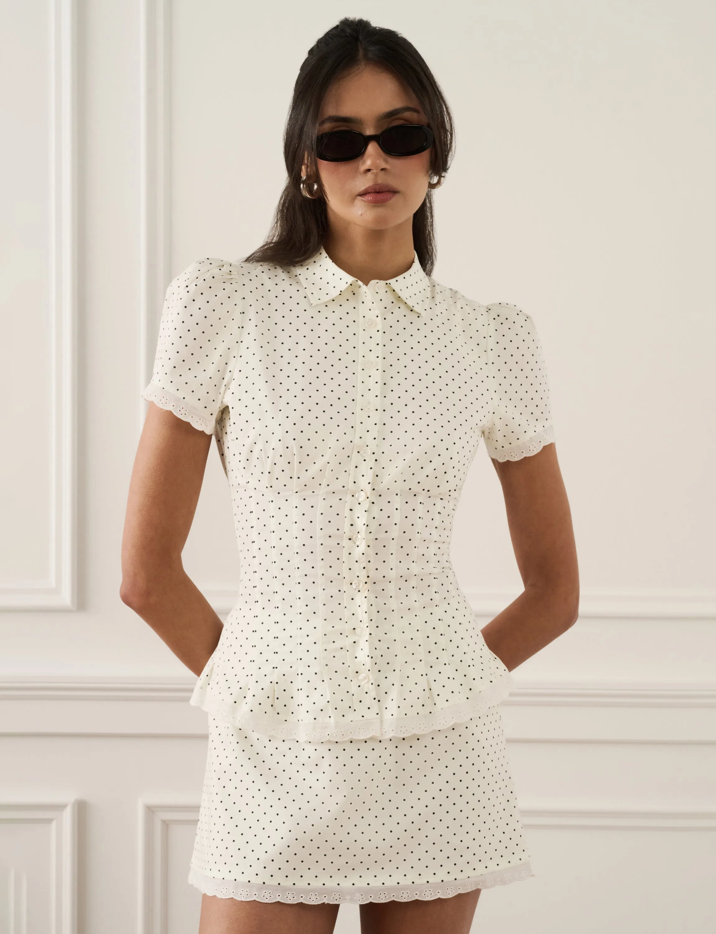 Cinched Button Up Top sold by WeWoreWhat product image thumbnail 2