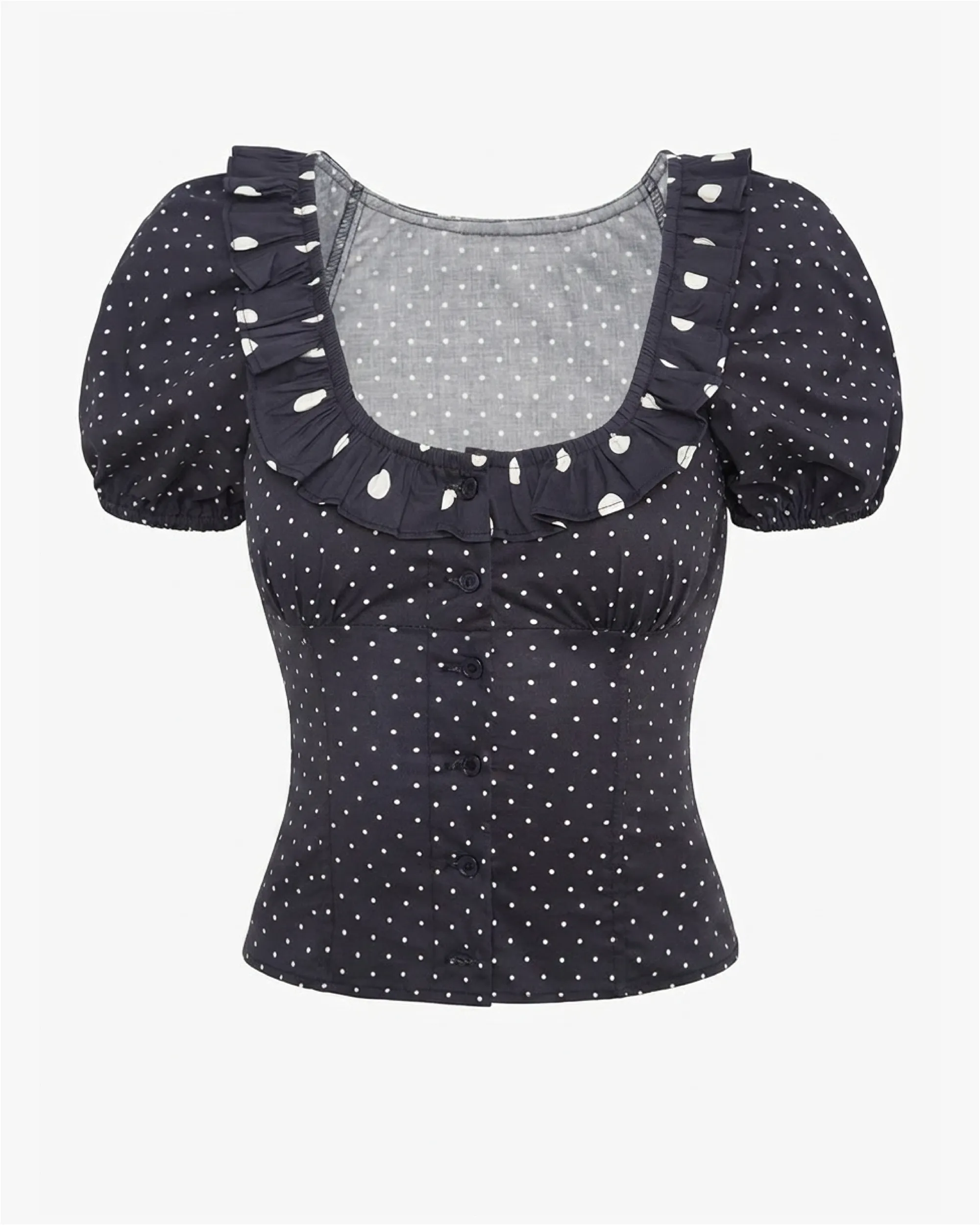 Ruffle Button Up Top sold by WeWoreWhat product image thumbnail 2