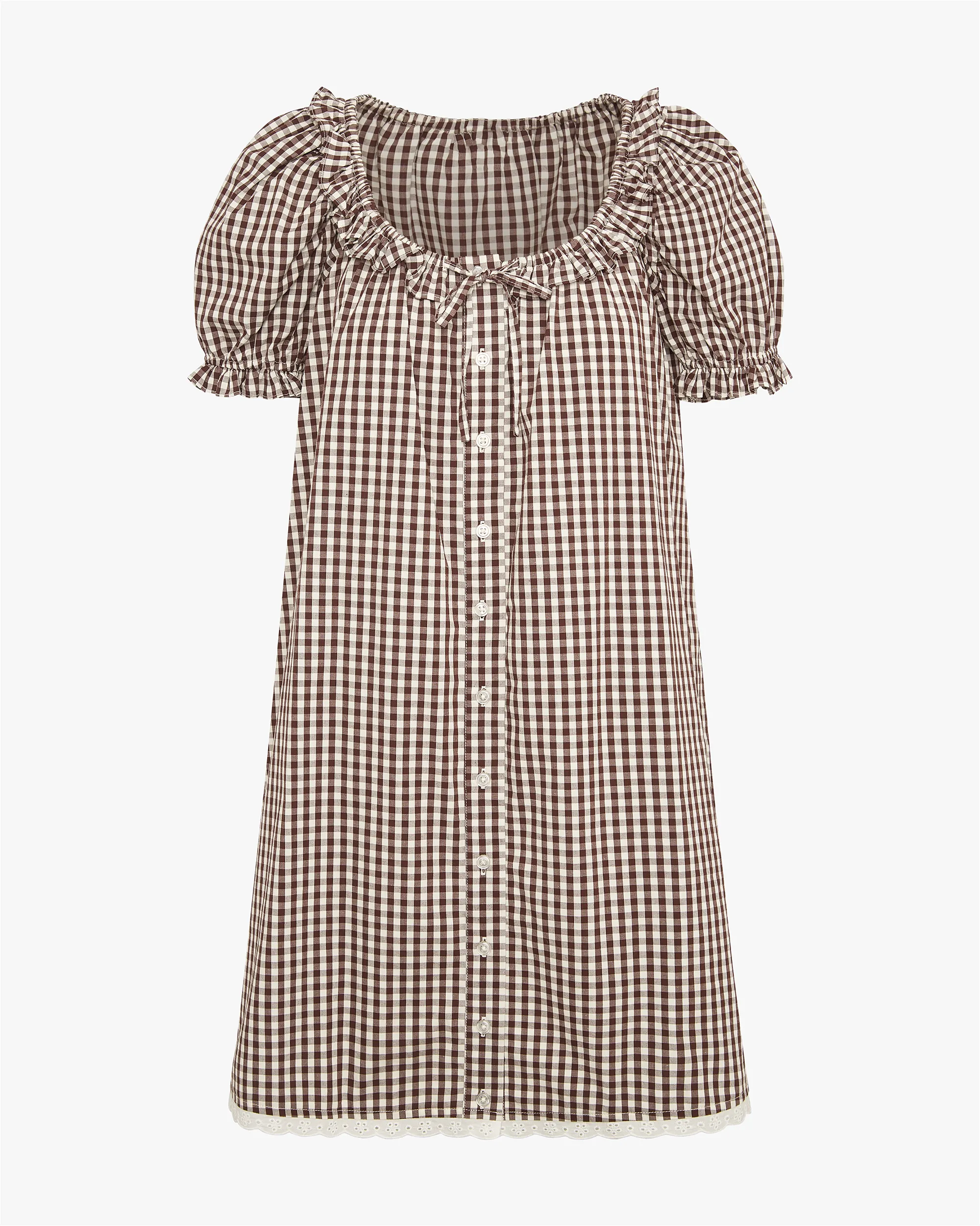 Puff Sleeve Button Up Mini Dress sold by WeWoreWhat product image thumbnail 3