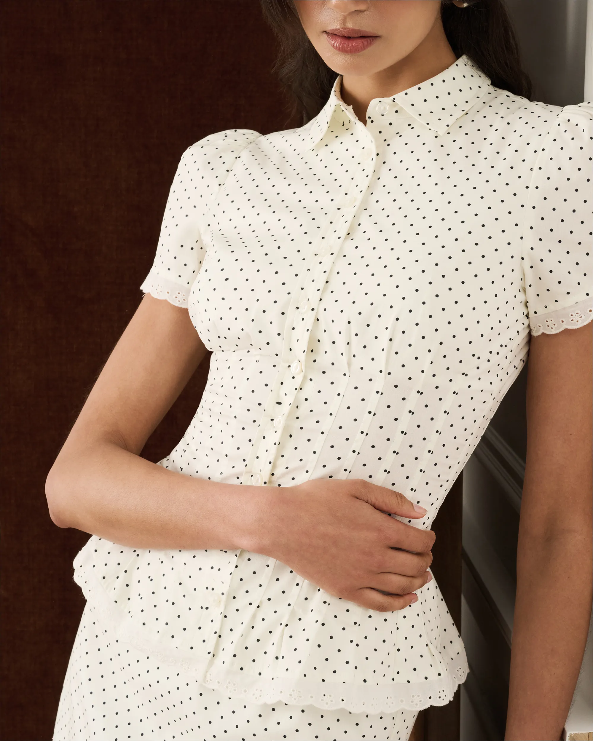 Cinched Button Up Top sold by WeWoreWhat product image thumbnail 3