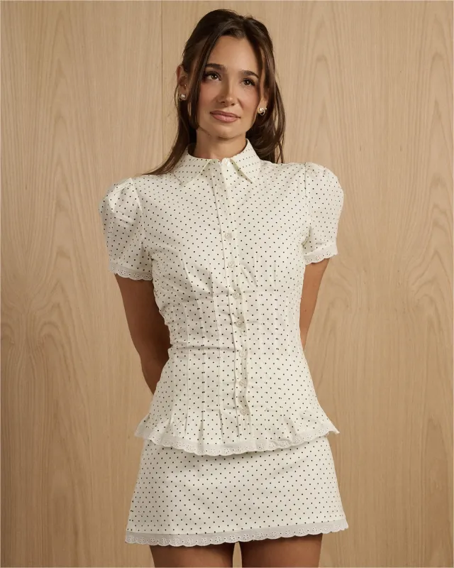 Cinched Button Up Top made by WeWoreWhat