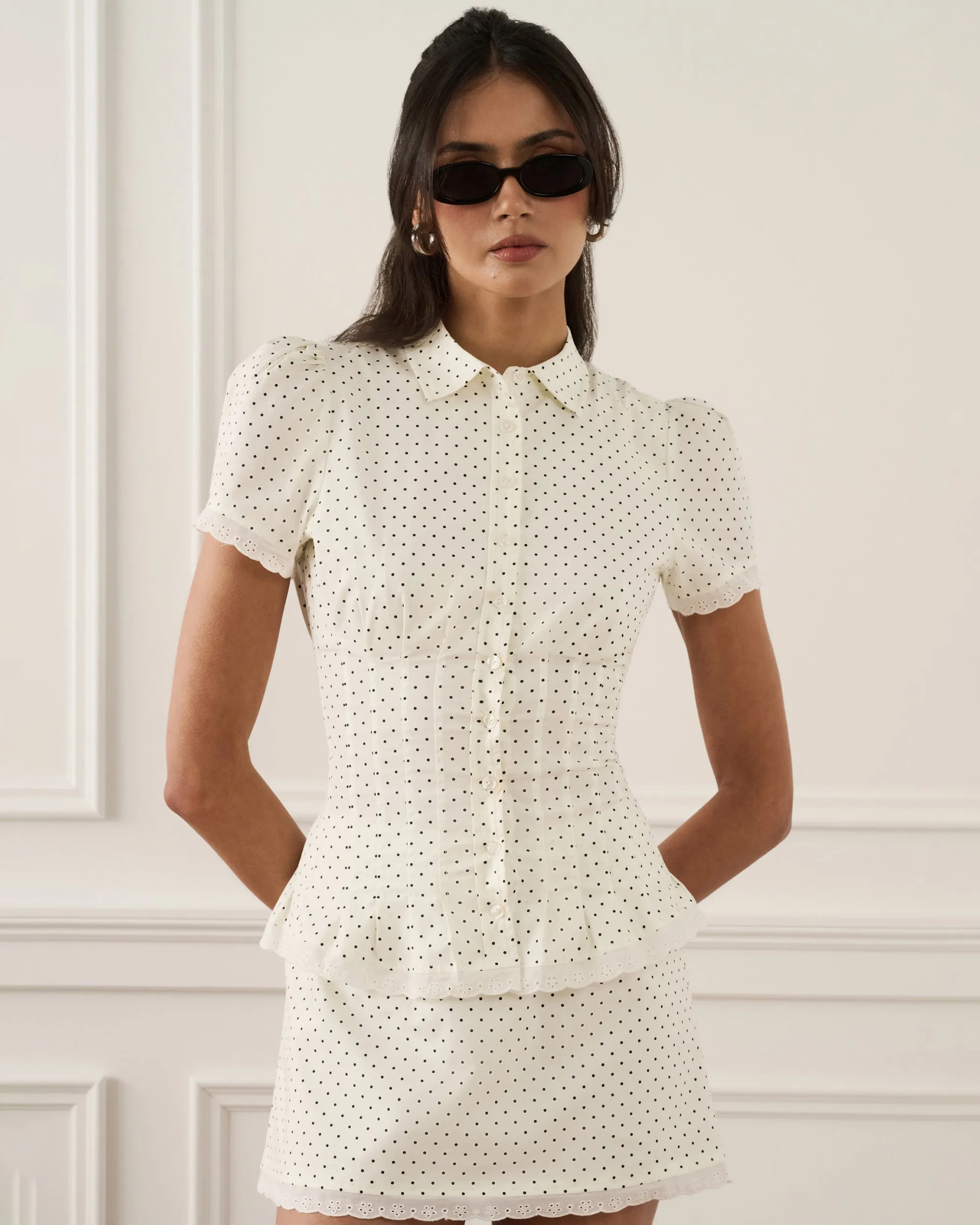 Cinched Button Up Top sold by WeWoreWhat product image thumbnail 2