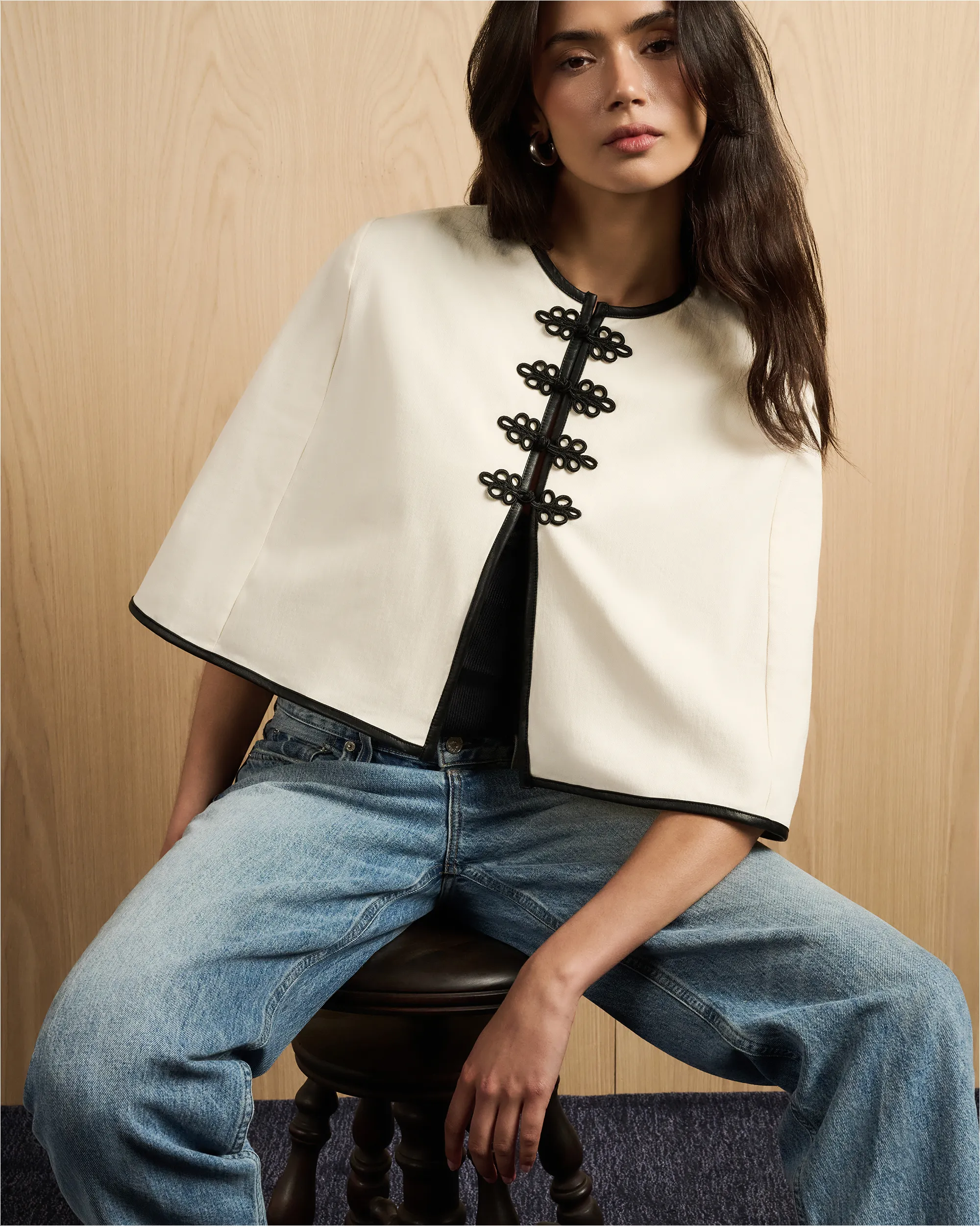 Contrast Cape sold by WeWoreWhat