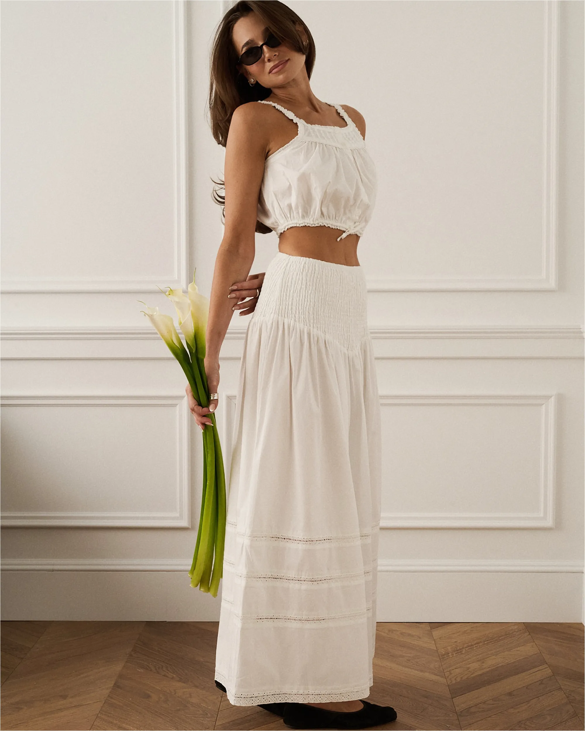 Smocked Maxi Skirt sold by WeWoreWhat