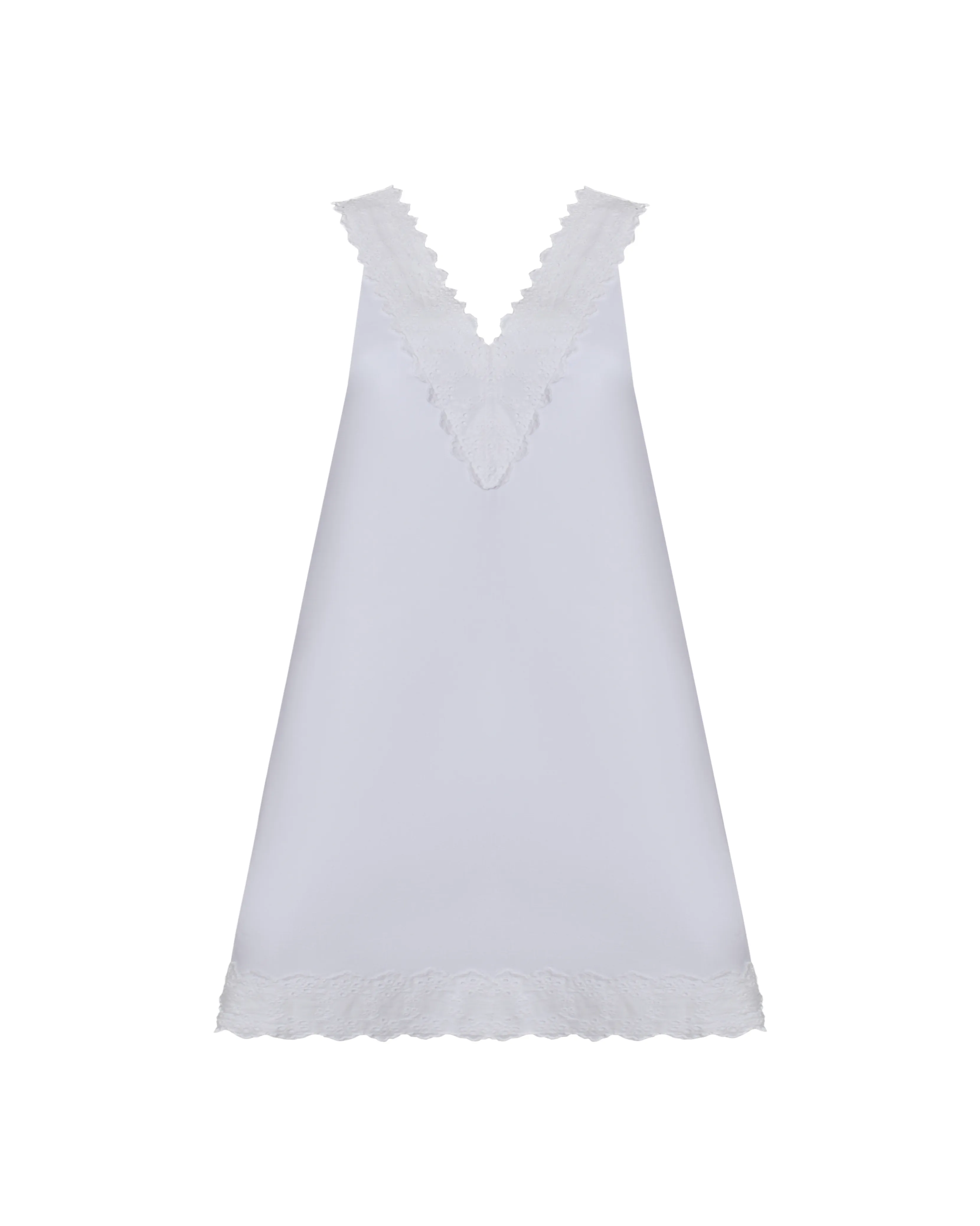 V-Neck Lace Poplin Mini Dress sold by WeWoreWhat product image thumbnail 2