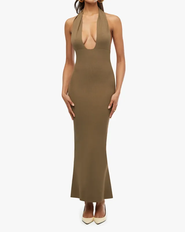 Knit Halter Maxi Dress sold by WeWoreWhat