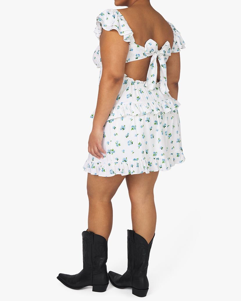 Flirty Watercolor Ditsy Ruffle Dress sold by WeWoreWhat product image thumbnail 5