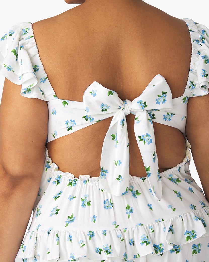 Flirty Watercolor Ditsy Ruffle Dress sold by WeWoreWhat product image thumbnail 7