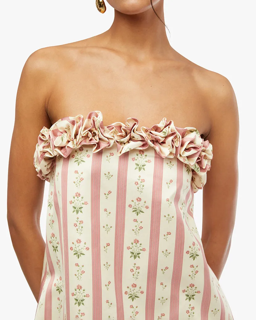 Strapless A-line Rose Mini Dress sold by WeWoreWhat product image thumbnail 4