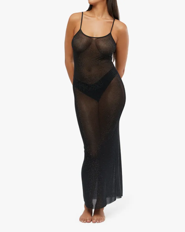 Mesh Scoop Maxi Slip Dress sold by WeWoreWhat