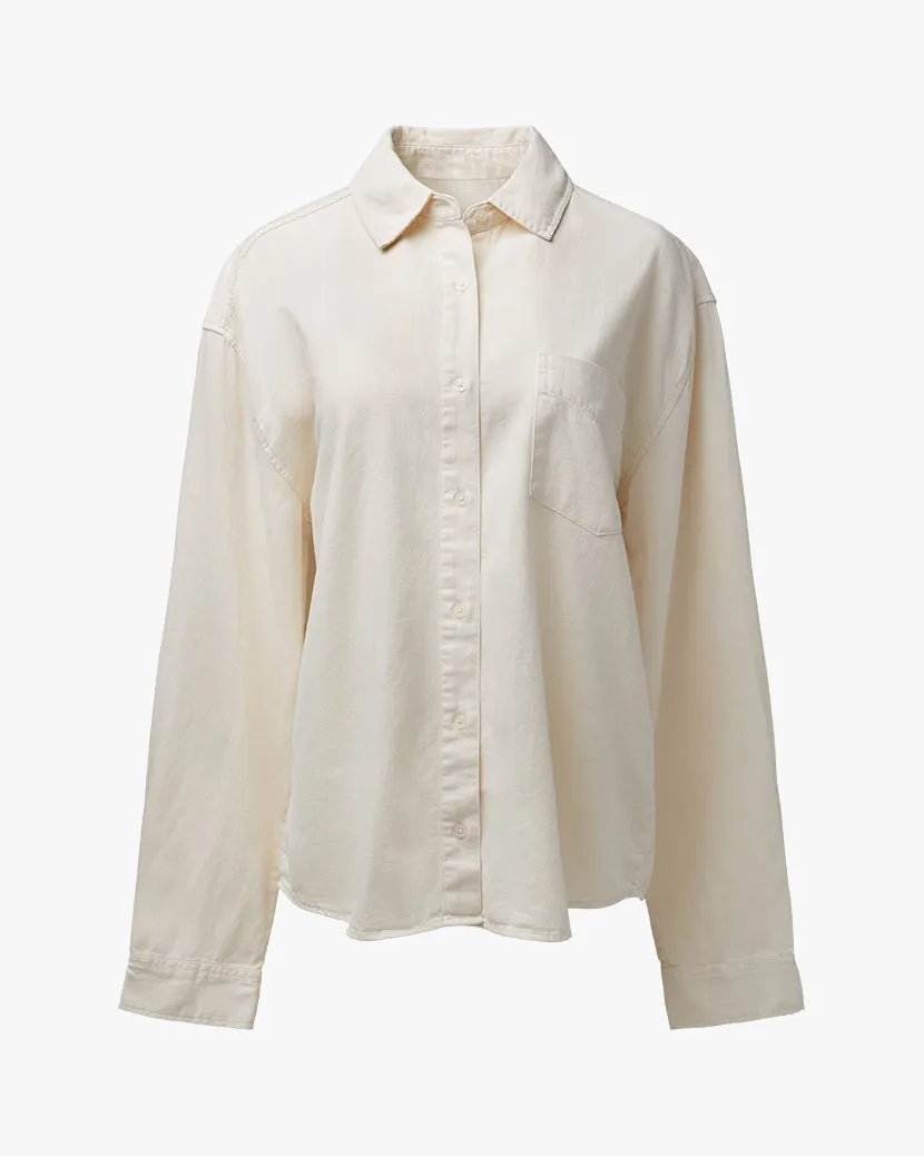 Boyfriend Chambray Overshirt sold by WeWoreWhat