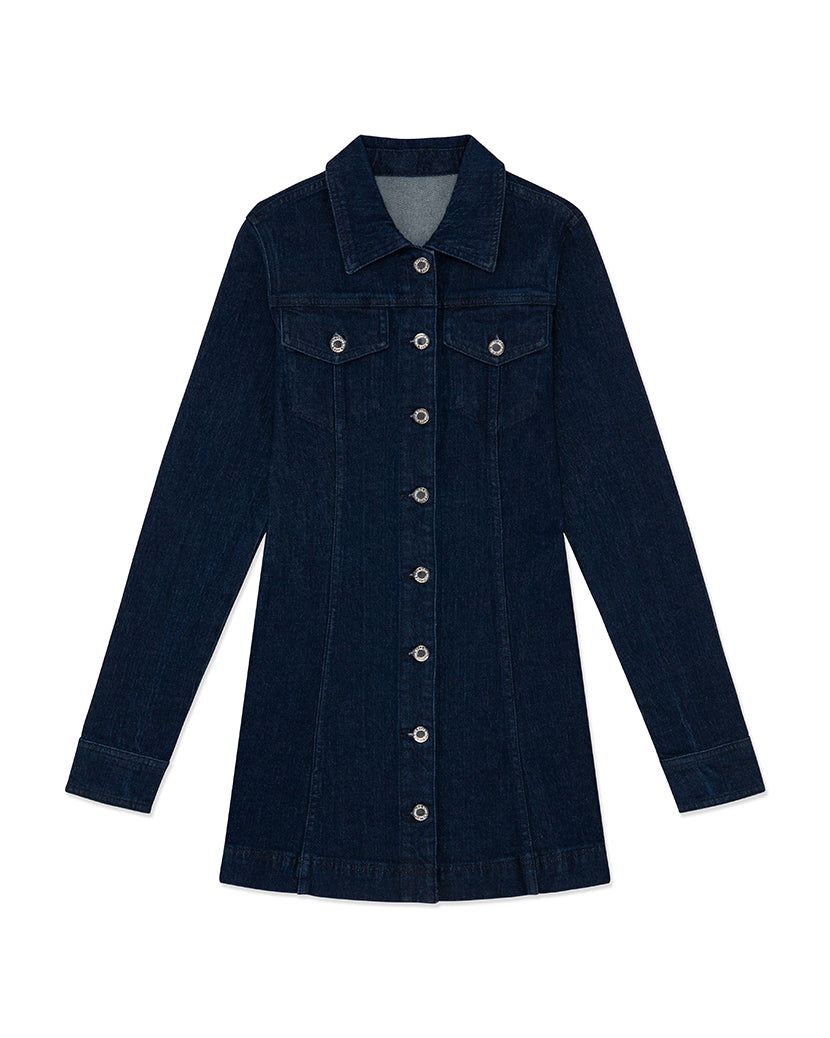 Denim Indigo Comfort Mini Dress sold by WeWoreWhat product image thumbnail 2