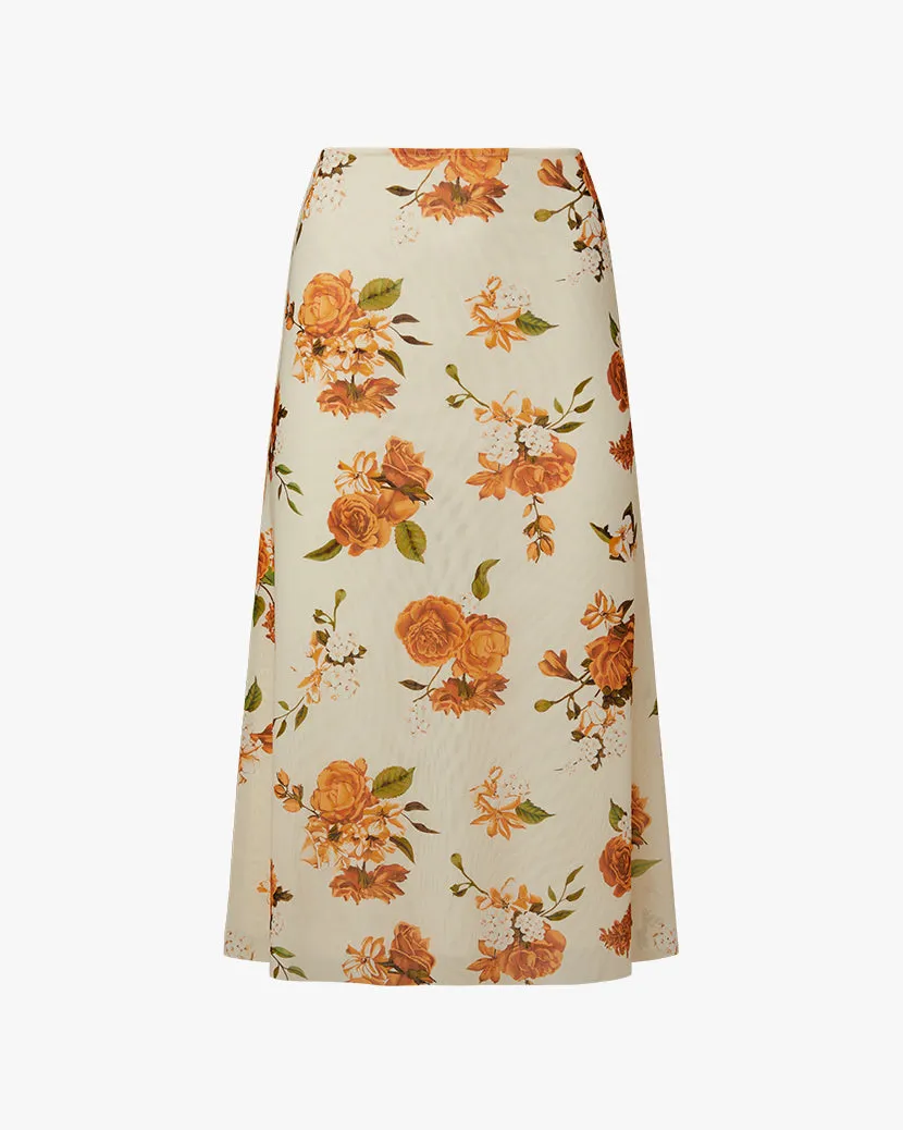 Neutral Floral Midi Skirt sold by WeWoreWhat product image thumbnail 2