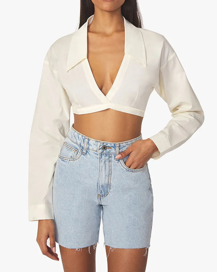 Wrap Poplin Top sold by WeWoreWhat