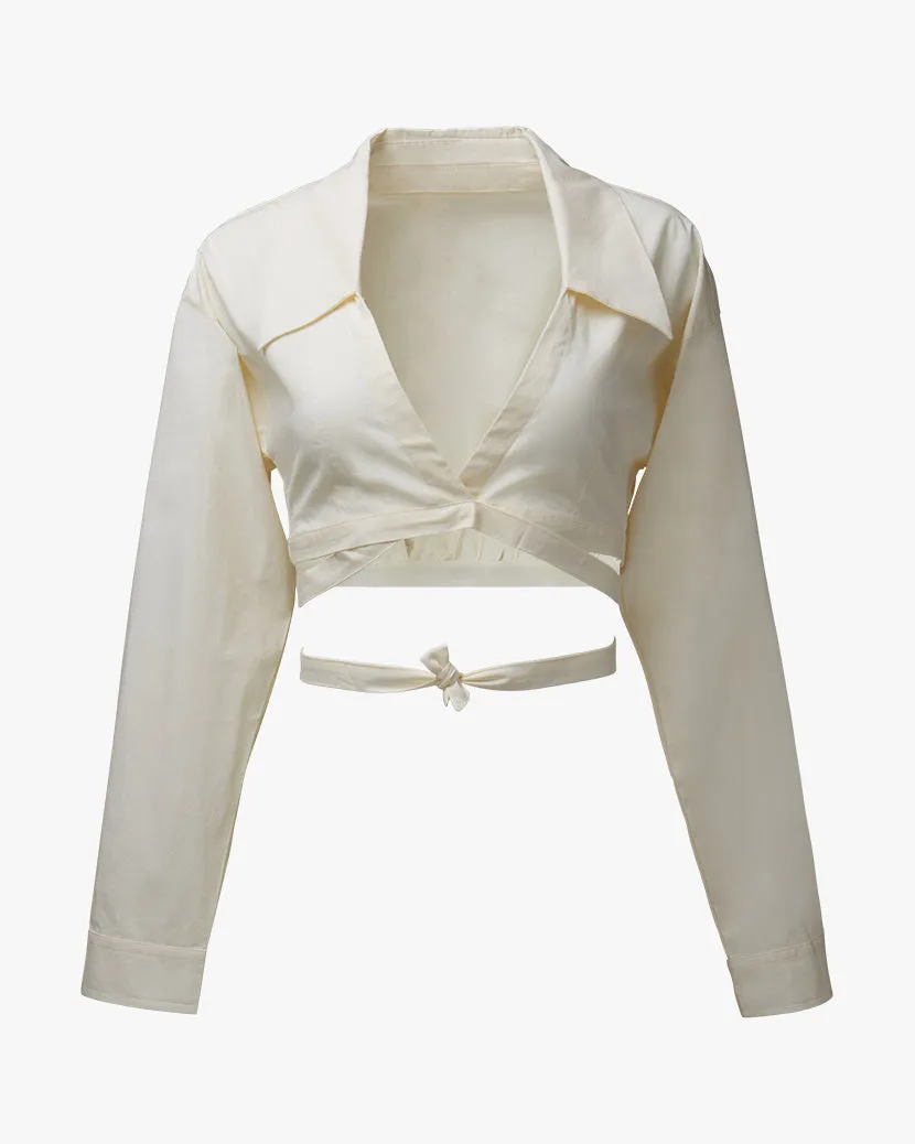 Wrap Poplin Top sold by WeWoreWhat product image thumbnail 2