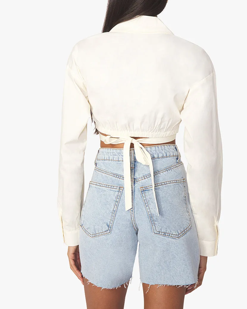 Wrap Poplin Top sold by WeWoreWhat product image thumbnail 3