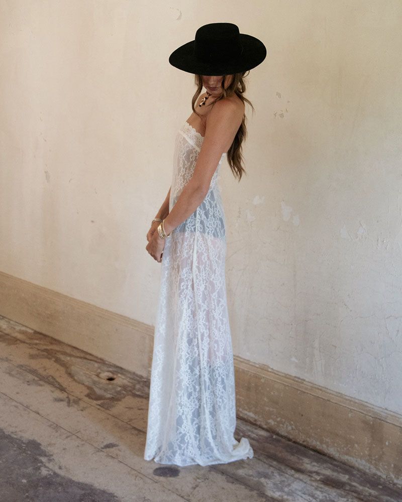 Strapless Lace Maxi Dress sold by WeWoreWhat product image thumbnail 2