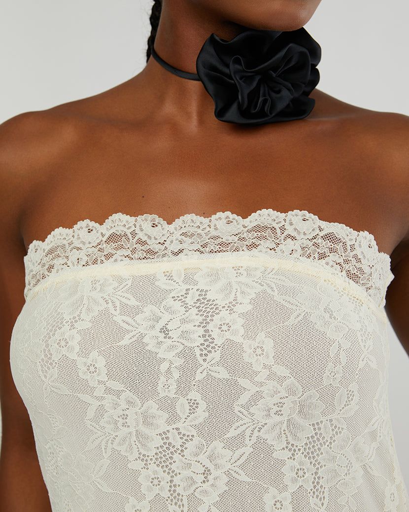 Strapless Lace Maxi Dress sold by WeWoreWhat product image thumbnail 4