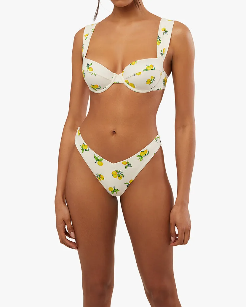 Claudia Ditsy Lemons Bikini Top sold by WeWoreWhat product image thumbnail 4