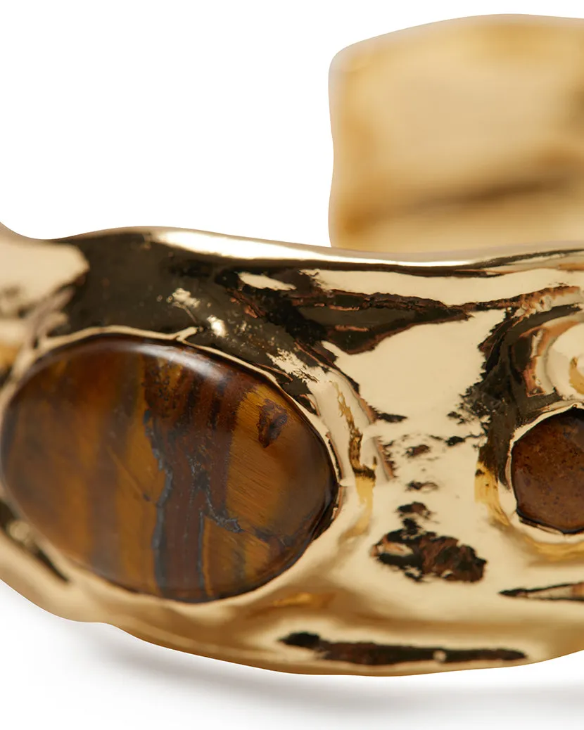 Hammered Tigers Eye Bangle sold by WeWoreWhat product image thumbnail 3