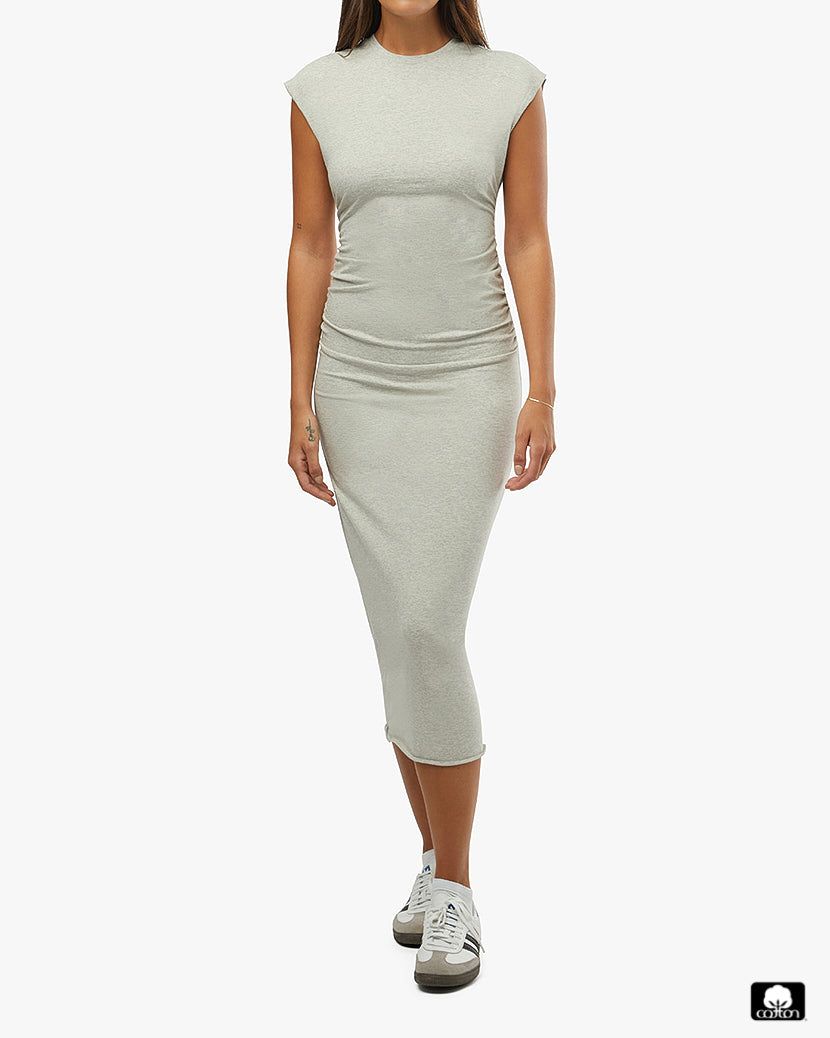 Ruched T-shirt Midi Dress sold by WeWoreWhat