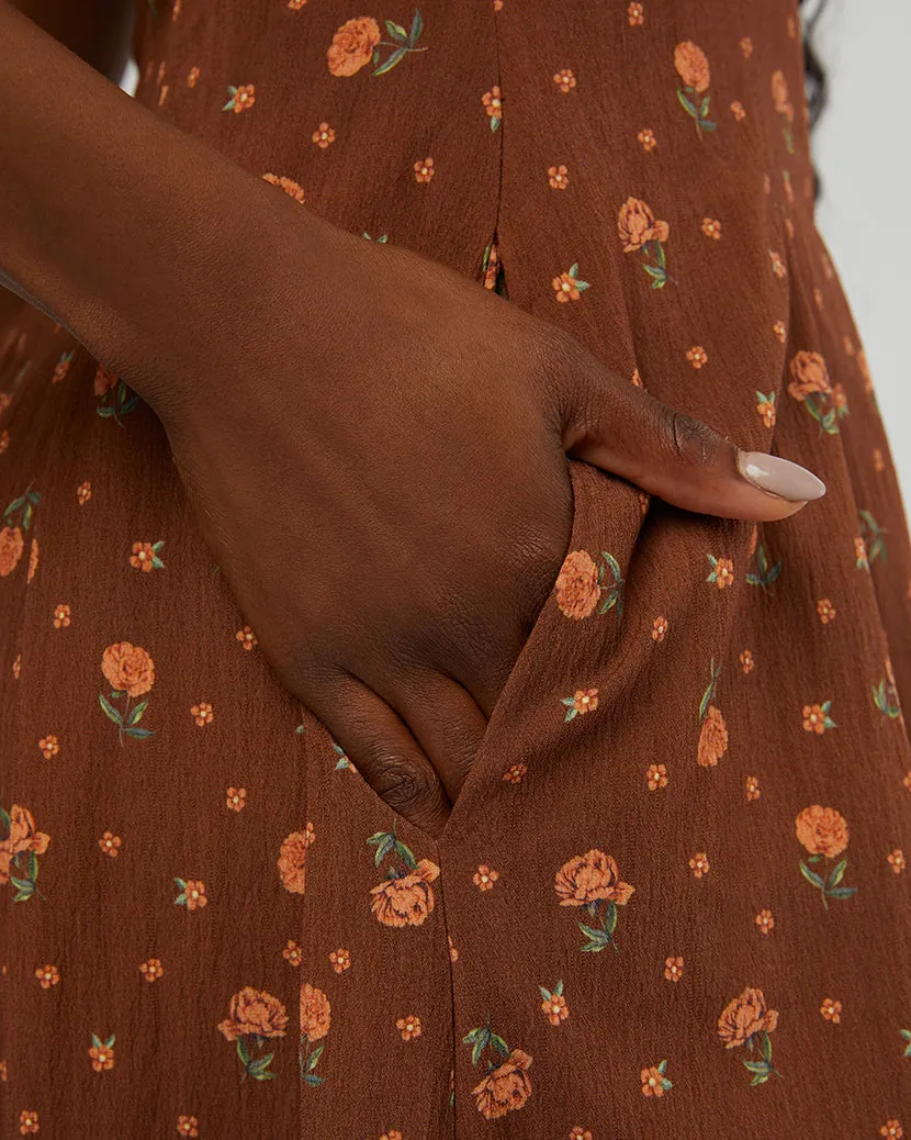 Corset Pleated Ditsy Floral Midi Dress sold by WeWoreWhat product image thumbnail 4