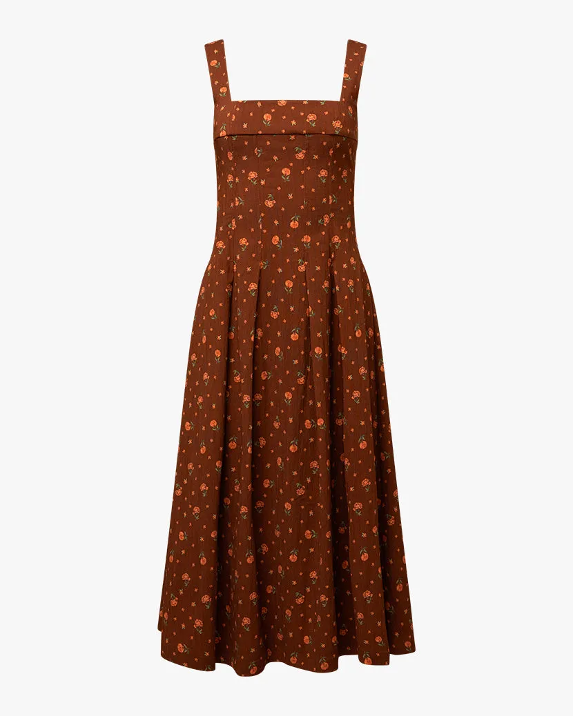 Corset Pleated Ditsy Floral Midi Dress sold by WeWoreWhat product image thumbnail 2