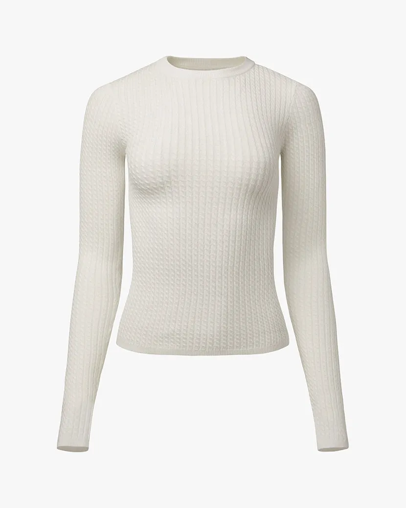 Cable Knit Long Sleeve sold by WeWoreWhat product image thumbnail 3