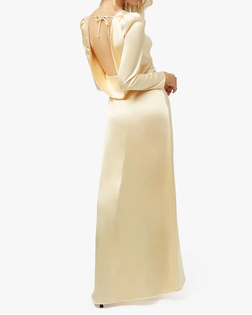 Cowl Back Satin Charmeuse Maxi Dress sold by WeWoreWhat product image thumbnail 5