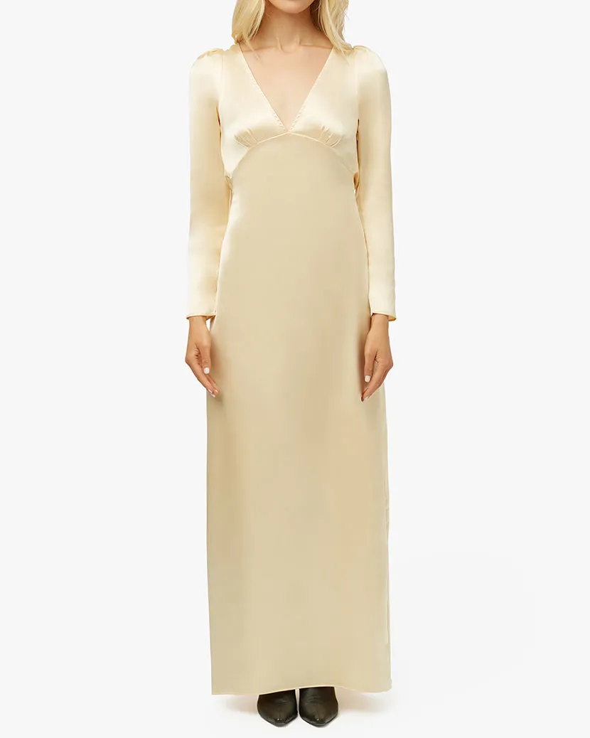 Cowl Back Satin Charmeuse Maxi Dress sold by WeWoreWhat product image thumbnail 4
