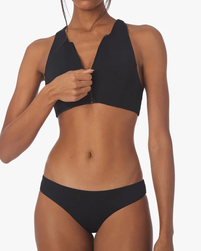 Zip Front Racerback Bikini Top sold by WeWoreWhat