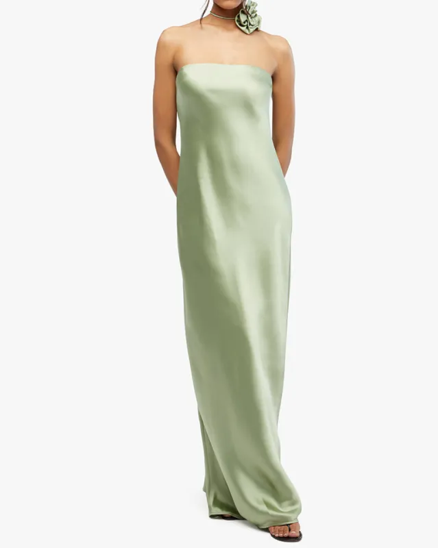 Strapless Silky Maxi Dress sold by WeWoreWhat