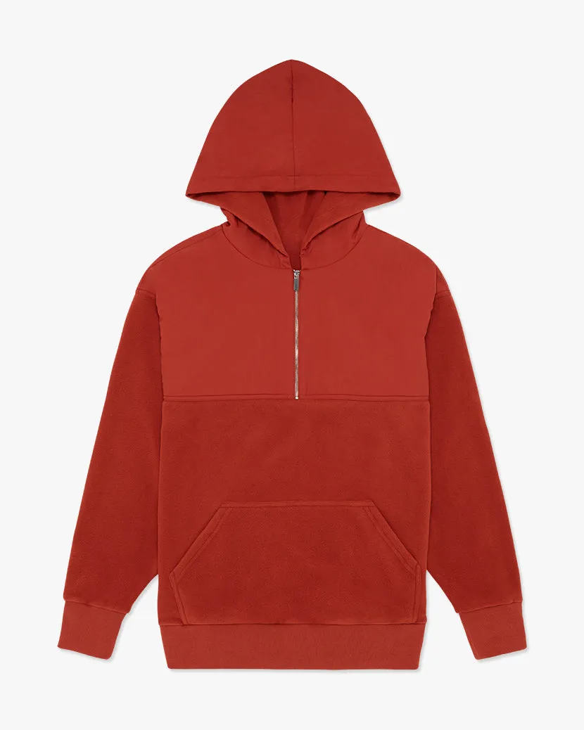 Polar Fleece Nylon Hoodie Half Zip sold by WeWoreWhat product image thumbnail 2